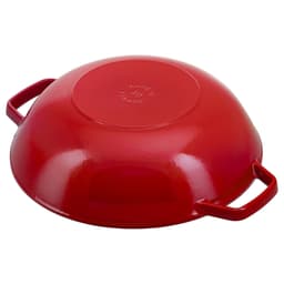 STAUB | SPECIALITY - Wok se skleněnou poklicí - Ø 300 mm - litina - třešňově červený