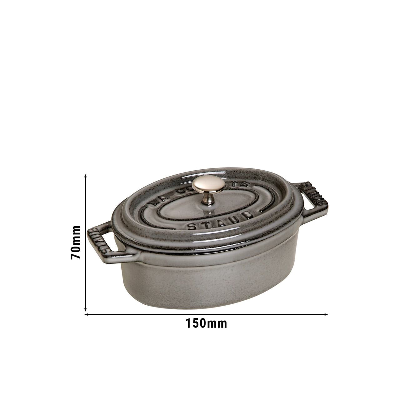 STAUB | LA COCOTTE - mini kokotka - Ø 110 mm - litina - grafitově šedá