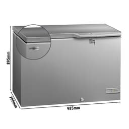 Freezer - 985mm - 236 litres - stainless steel lid - incl. partition wall