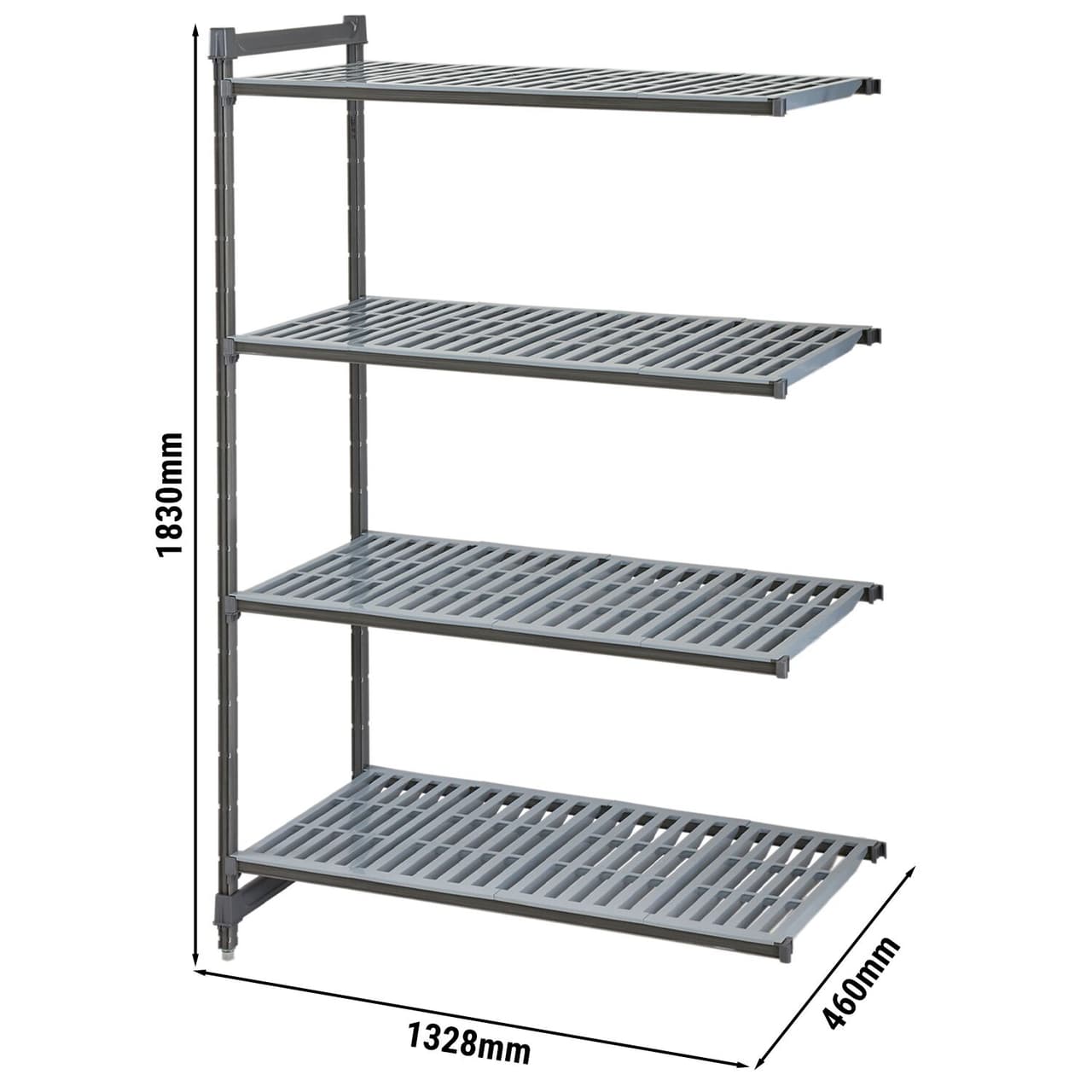 CAMBRO | Camshelving® - Přídavný regál Basics Plus - s drážkovanými policemi