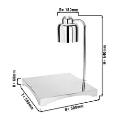 Buffet Warming Lamp - Square	