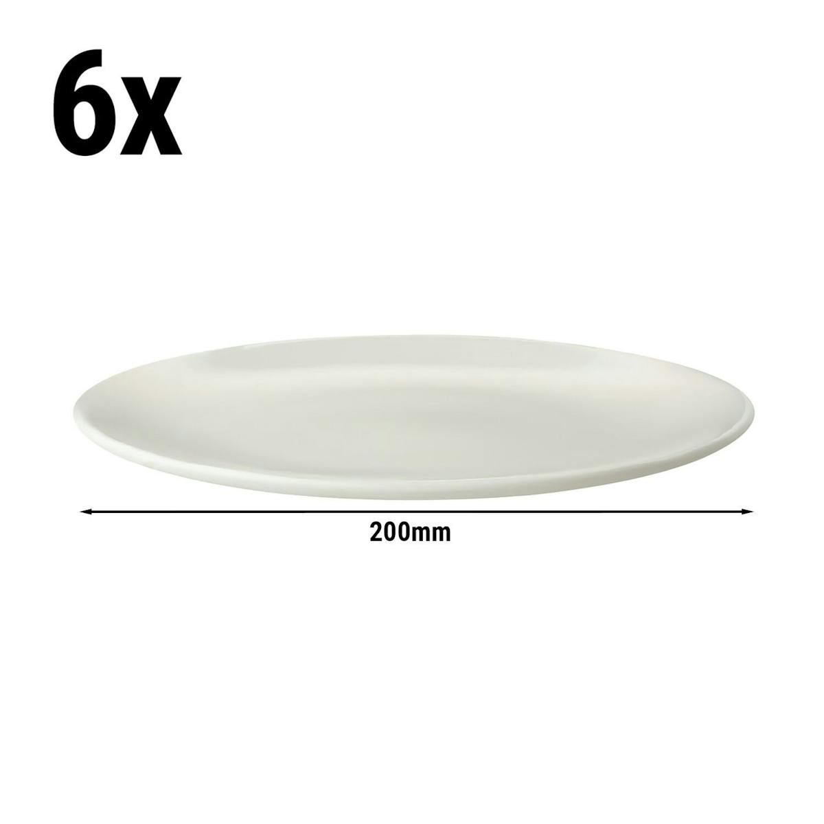 (6 Kusů) LUX - Coupe talíř mělký Maastricht - Ø 200mm - slonovina