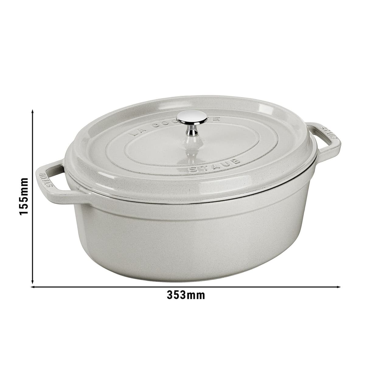 STAUB | LA COCOTTE - kokotka - oválná - 290 mm - litina - bílý lanýž