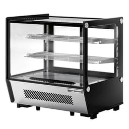 Tabletop refrigerated display case - 120 liters - 700mm - square - with 2 shelves