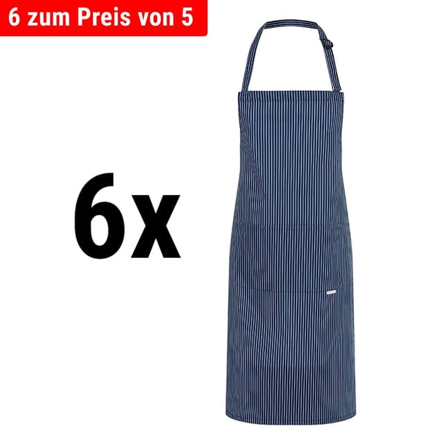 (6 pieces) Karlowsky - Bib Apron Carlo - Navy