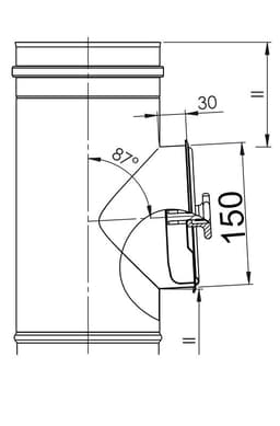 Čistící hladká trubka kulatá - z nerezové oceli - Ø 200 mm