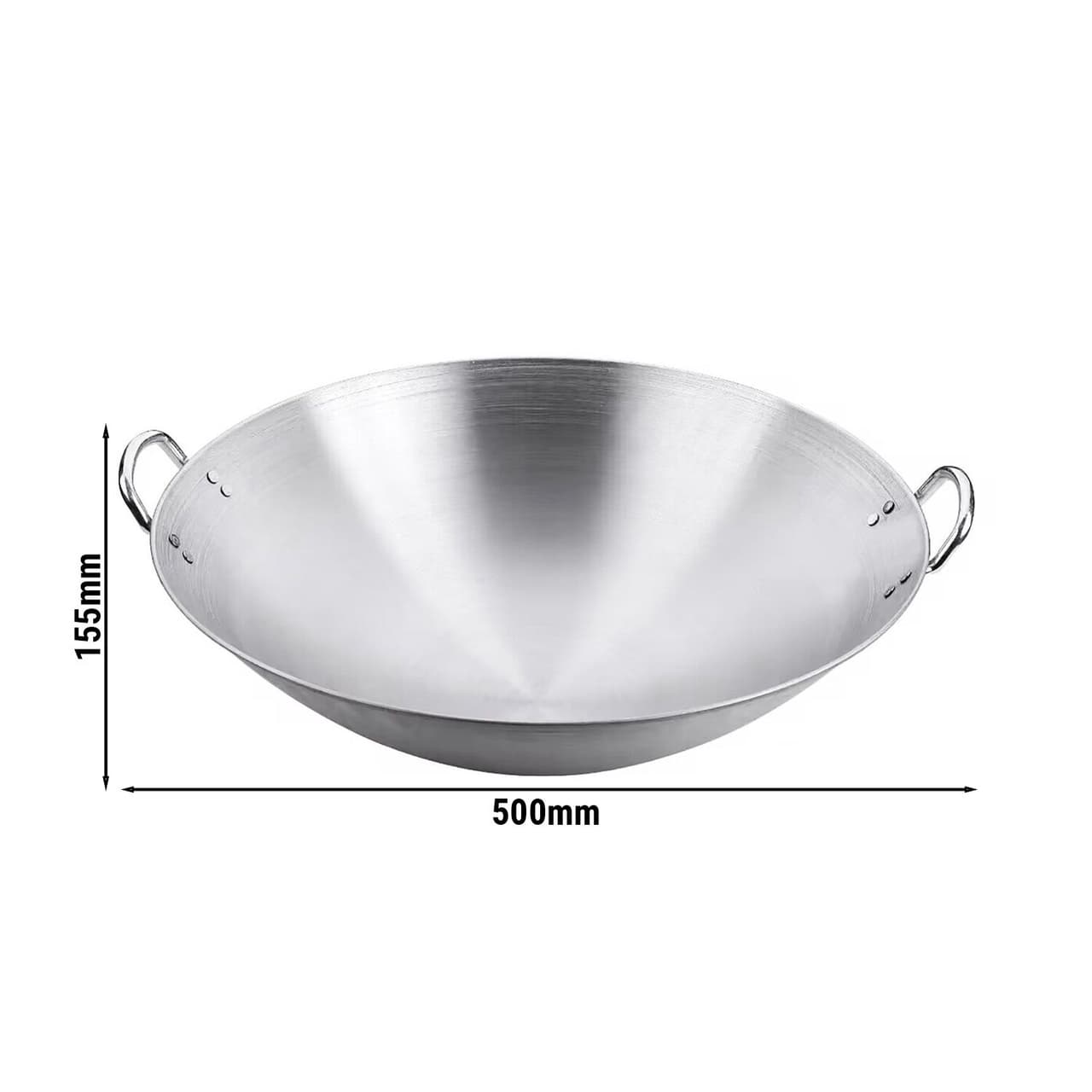 Wok pánev z nerezové oceli - Ø 450mm