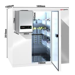 Cold room - 1800x1500mm - 4,06m³ - incl. cooling unit