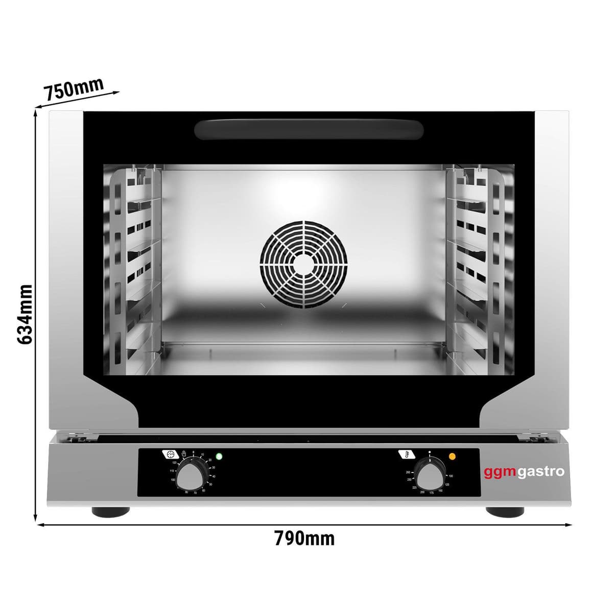 Pekárenská elektrická horkovzdušná trouba KOMPAKT - digitální - 4 plechy EN 60 x 40 nebo GN 1/1