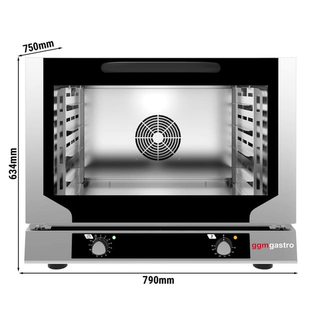 Pekárenská elektrická horkovzdušná trouba KOMPAKT - digitální - 4 plechy EN 60 x 40 nebo GN 1/1