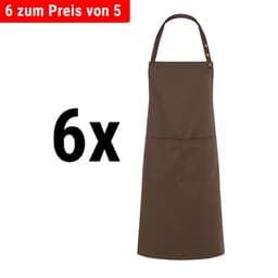 (6 pieces) Karlowsky - Bib Apron Tenerife - Light Brown