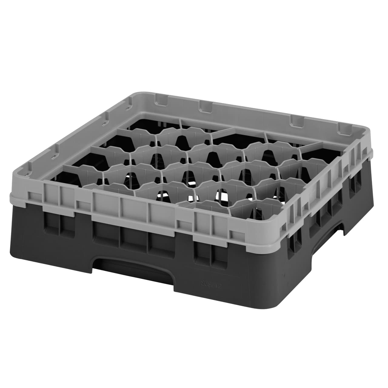 CAMBRO | CAMRACK® - Koš na sklo 1/1 s 1 nástavcem - 500x500mm - 20 přihrádek - černý