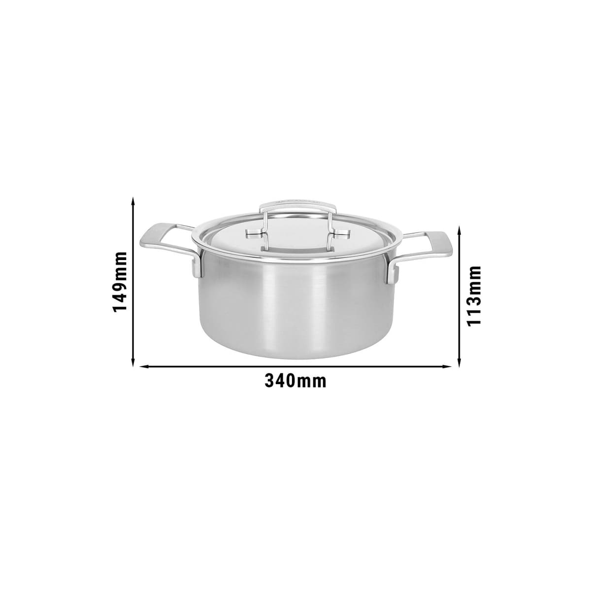 DEMEYERE | INDUSTRY 5 - Pečicí hrnec s pokličkou - Ø 220mm - nerezová ocel