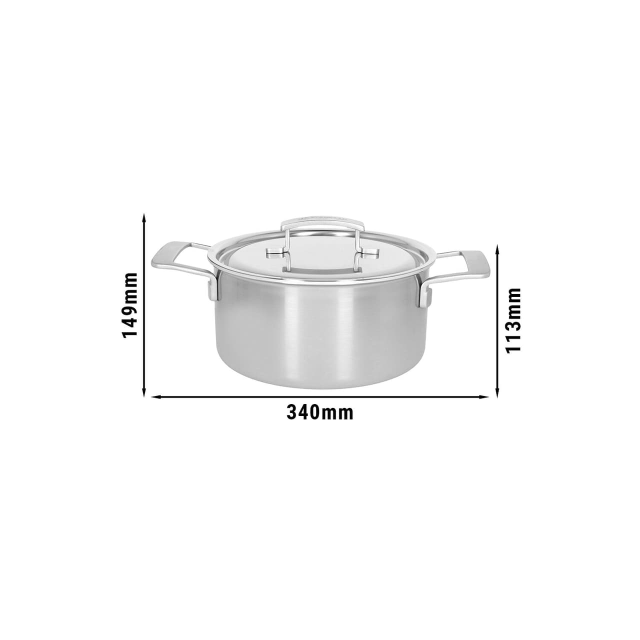 DEMEYERE | INDUSTRY 5 - Pečicí hrnec s pokličkou - Ø 220mm - nerezová ocel