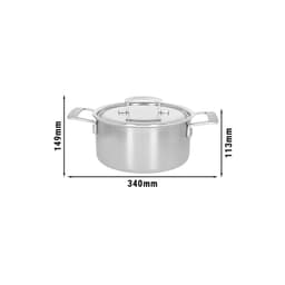 DEMEYERE | INDUSTRY 5 - Pečicí hrnec s pokličkou - Ø 220mm - nerezová ocel