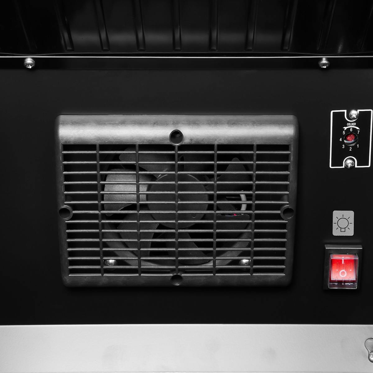 Retro lednice se skleněnými dveřmi - 135L - černá