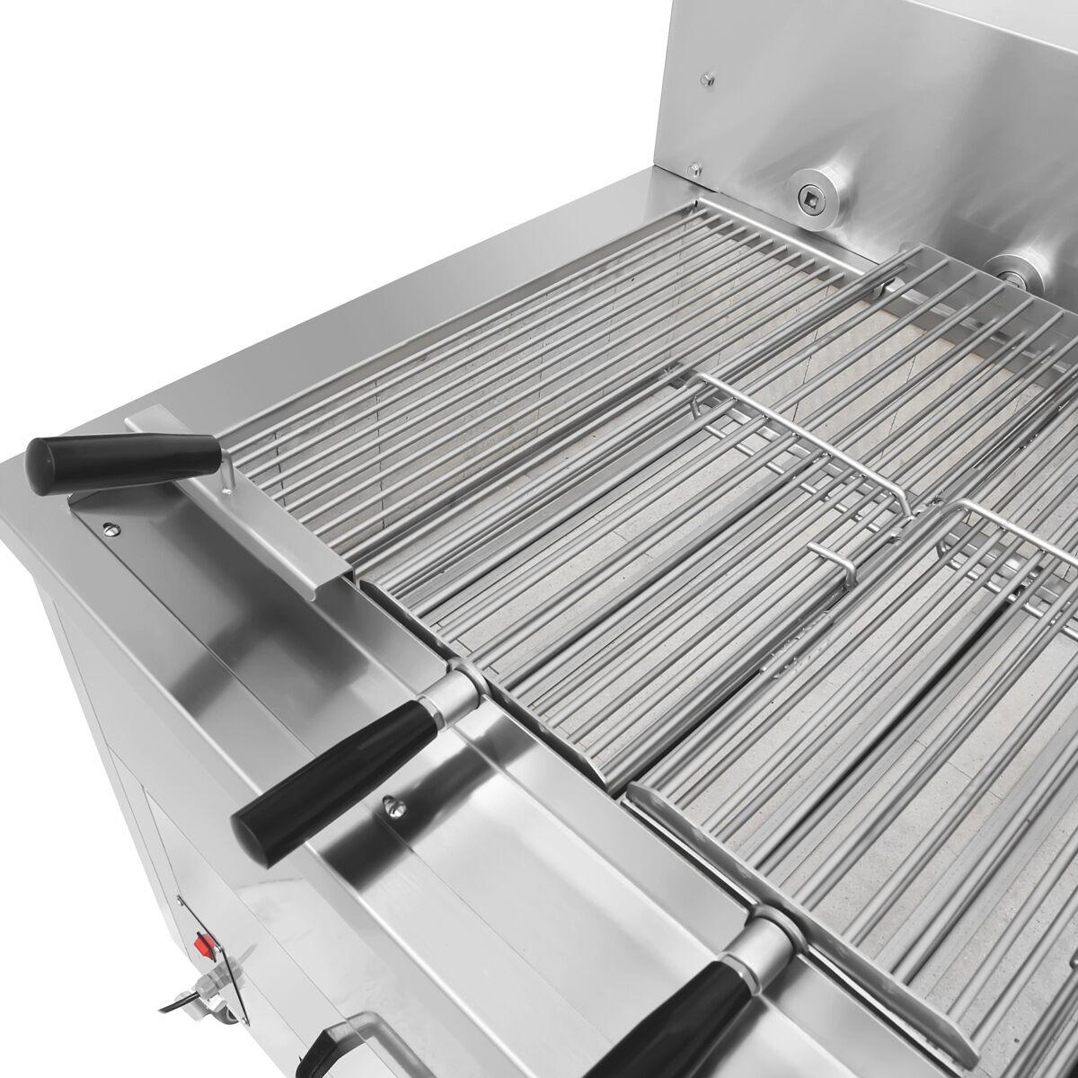 Charcoal grill/roaster for chicken - with 6 skewers