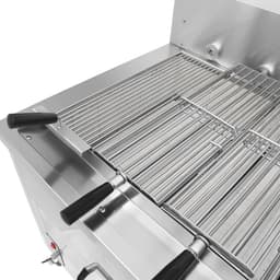 Charcoal grill/ roaster for chicken - 1800mm - with 8 skewers