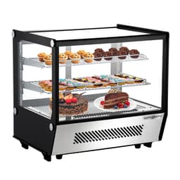 Tabletop refrigerated display case - 120 liters - 700mm - square - with 2 shelves