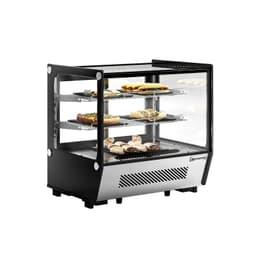 Tabletop refrigerated display case - 120 liters - 700mm - square - with 2 shelves