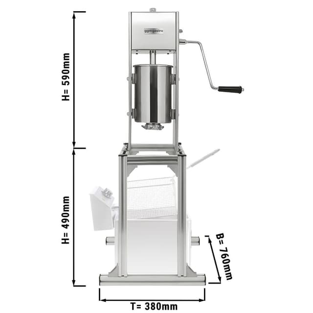 Churro Maschine - 5 Liter - inkl. verstellbarem Untergestell