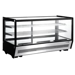 Tabletop refrigerated display case - 200 litres - 1220mm -  angular - with 2 shelves