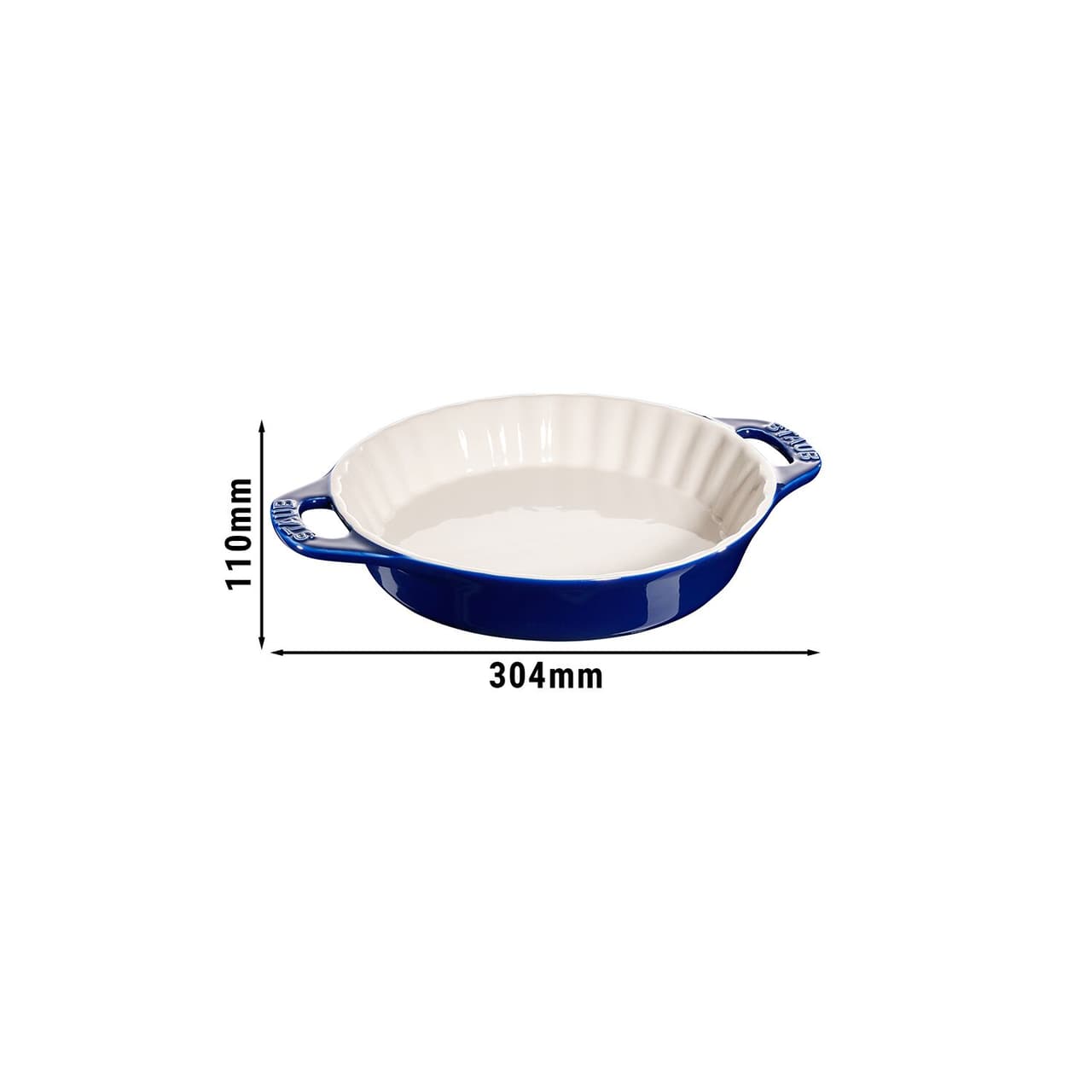 STAUB | CERAMIQUE - Dortová forma - Ø 240mm - keramika - tmavě modrá