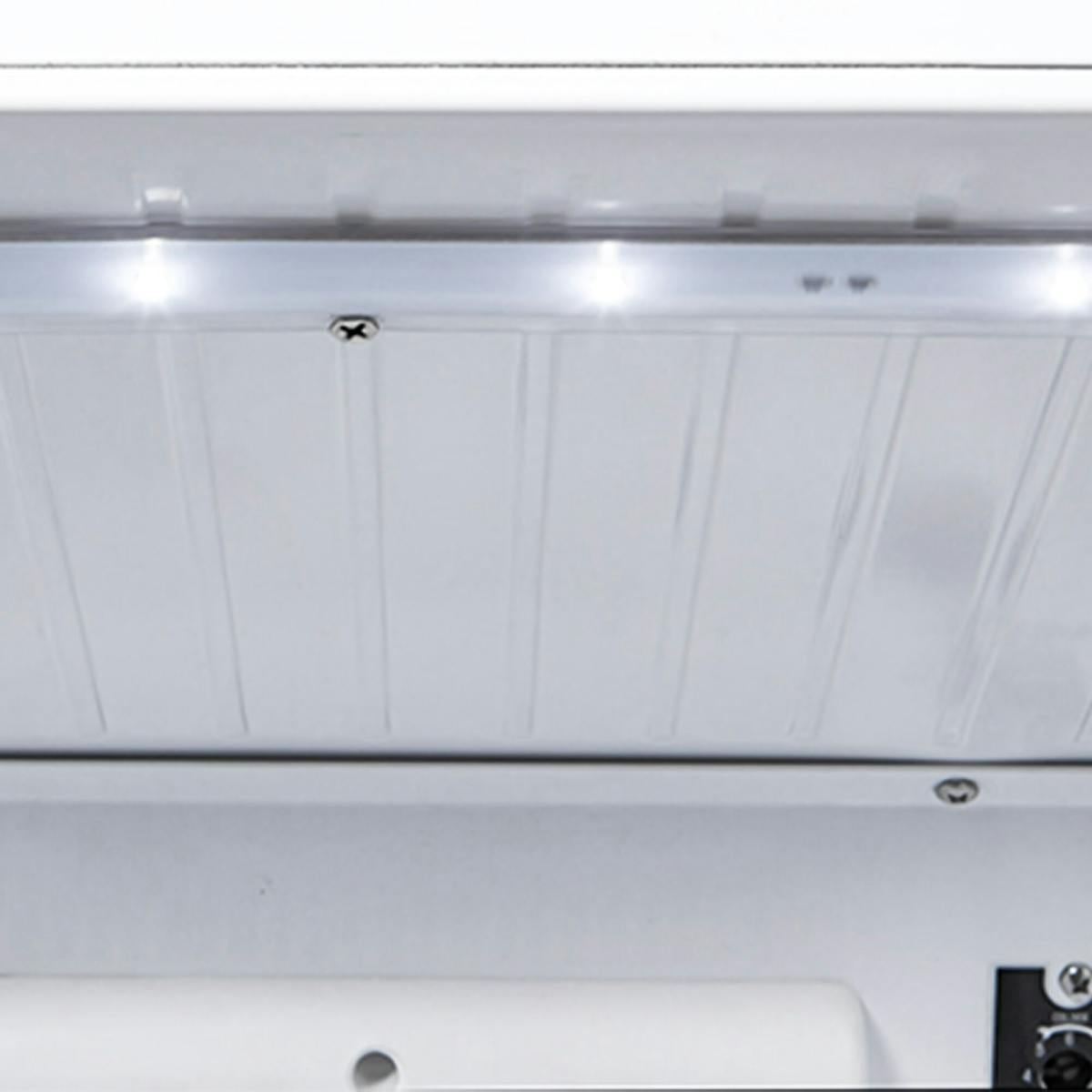 Retro LEDNICE se skleněnými dveřmi - úzká - 135L - bílá