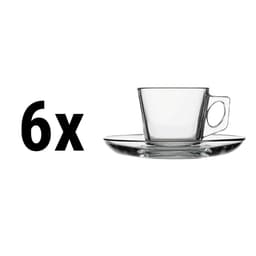 (6 Kusů) Šálek na espresso & podšálek - AQUA 80 ml 