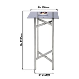 Side / coffee table - foldable - 50 x 120 cm