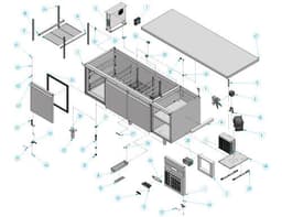 Pekárenský chladicí stůl (EN) - se 3 dveřmi