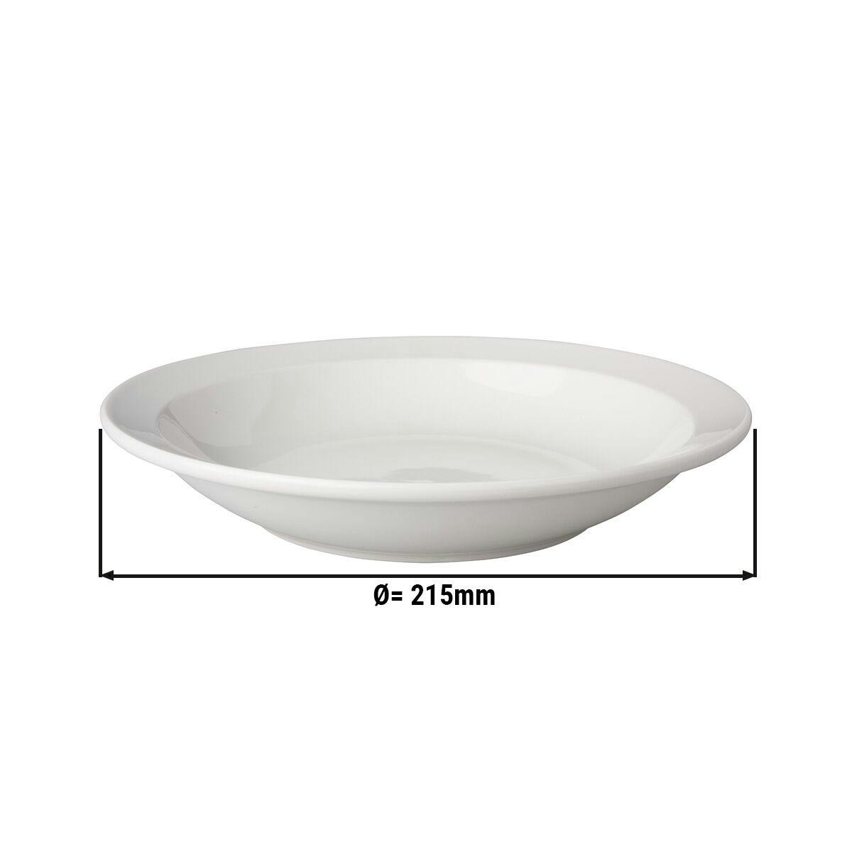(12 pieces) BUDGETLINE - Plate deep Mammoet - Ø 21,5 cm - White