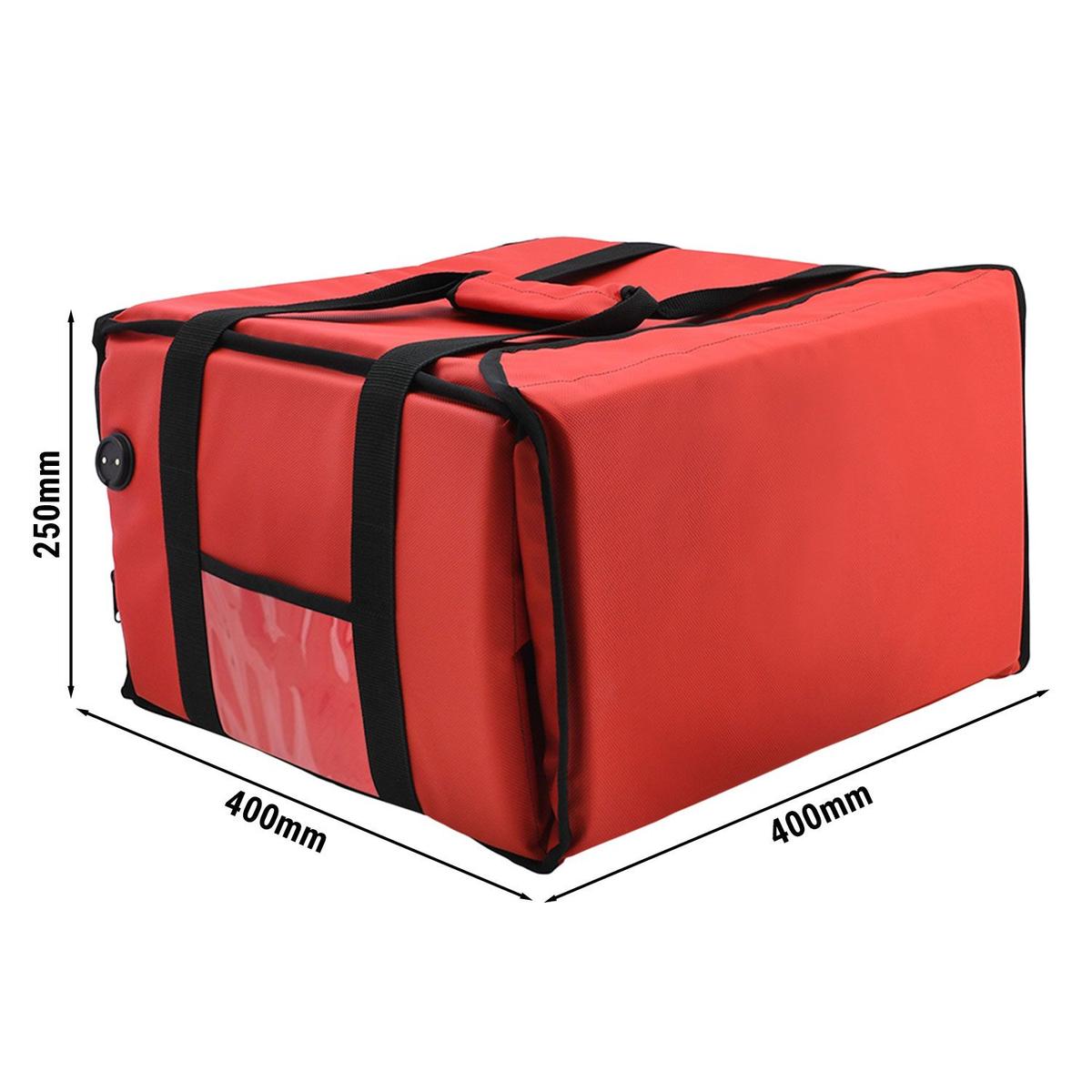 WarmBag/ Pizzabag PRO - Heated delivery bag - for 4 pizza boxes 35x35cm - Red