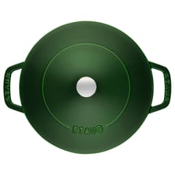 STAUB | BRAISERS - Pečicí hrnec s kapkovitou strukturou Chistera - 280 mm - litina - bazalkově zelený