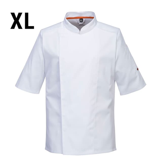 Short Sleeve MeshAir Pro Chef's Jacket - White - Size: XL	