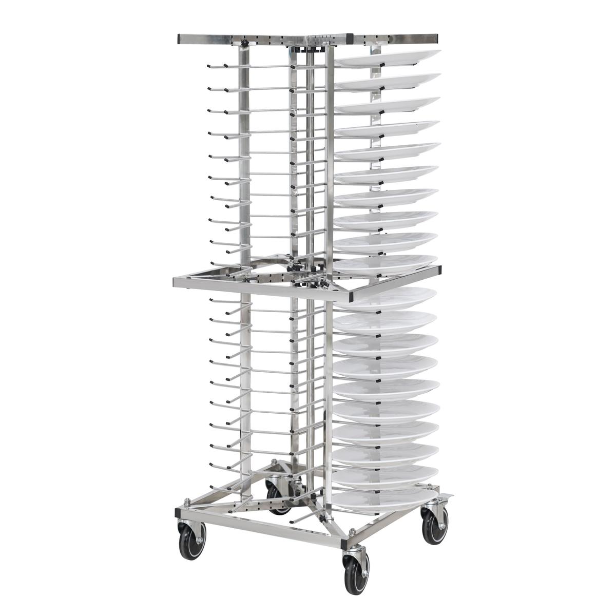 Plate rack trolley double - 0,60 x 0,59 m	