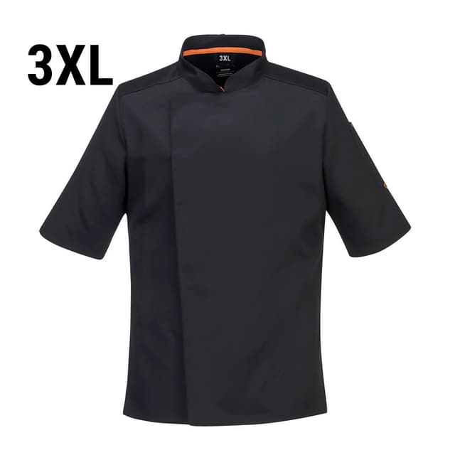 Short Sleeve MeshAir Pro Chef Jacket - Black - Size: 3XL