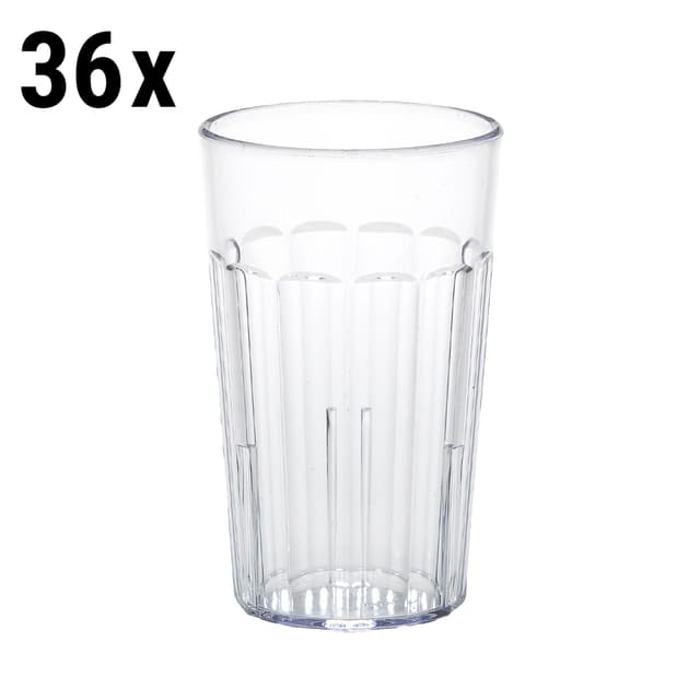 (36 Kusů) CAMBRO | NEWPORT - sklenice na pití - 300 ml - bez BPA - transparentní