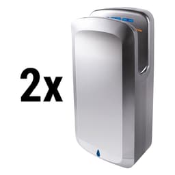 (2 pieces) Hand dryer with filter - stainless steel