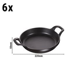 STAUB | SPECIALITY - Sada forem do trouby - 6 ks - kulatá - černá