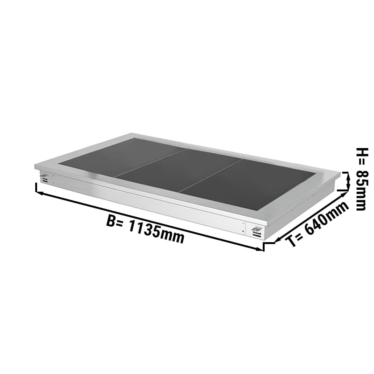 Einbau Warmhalteplatte - 1,1m - 3x GN 1/1