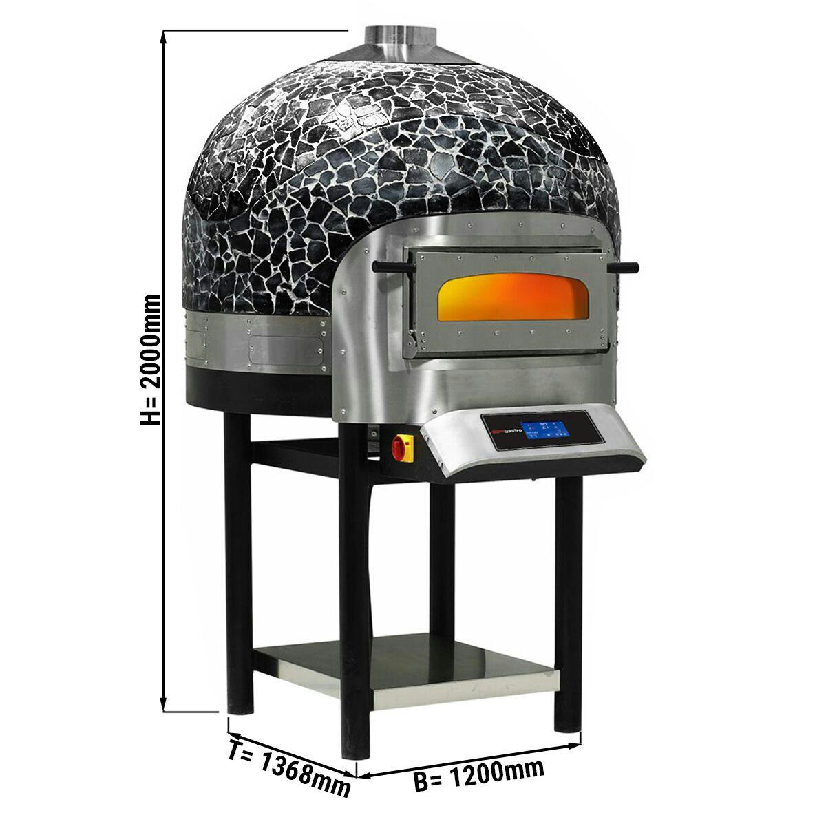 Electric stone pizza oven - rotating 9x 30cm 