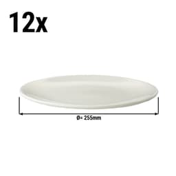 (12 pieces) LUX - Coupe plate flat Maastricht - Ø 25,5 cm - Ivory