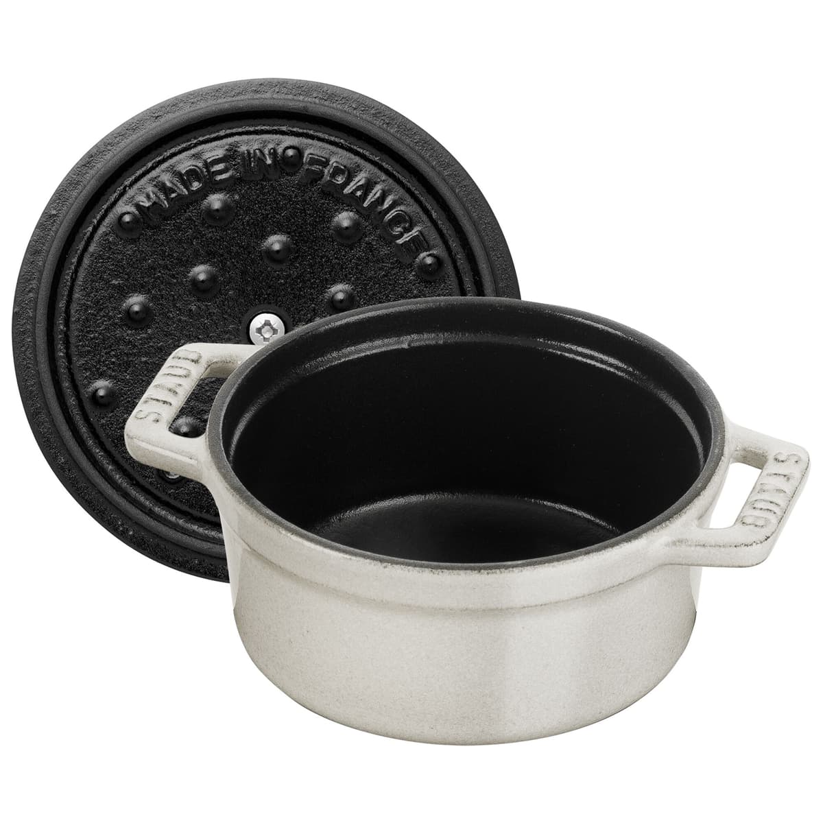 STAUB | LA COCOTTE - mini kokotka - Ø 100 mm - litina - bílý lanýž