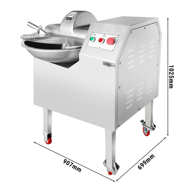 Horizontaler Cutter - 20 Liter - 1,5 kW - 230 Volt - 1440rpm