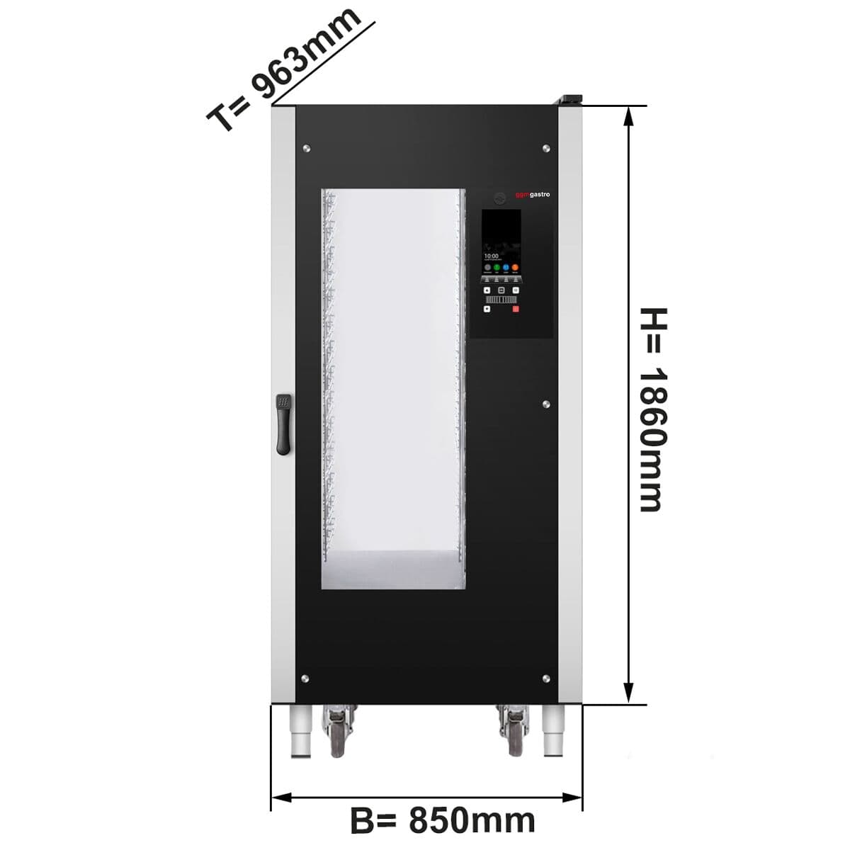 Pekárenský kombinovaný konvektomat - Touch - 16x EN 60x40 vč. vozíku