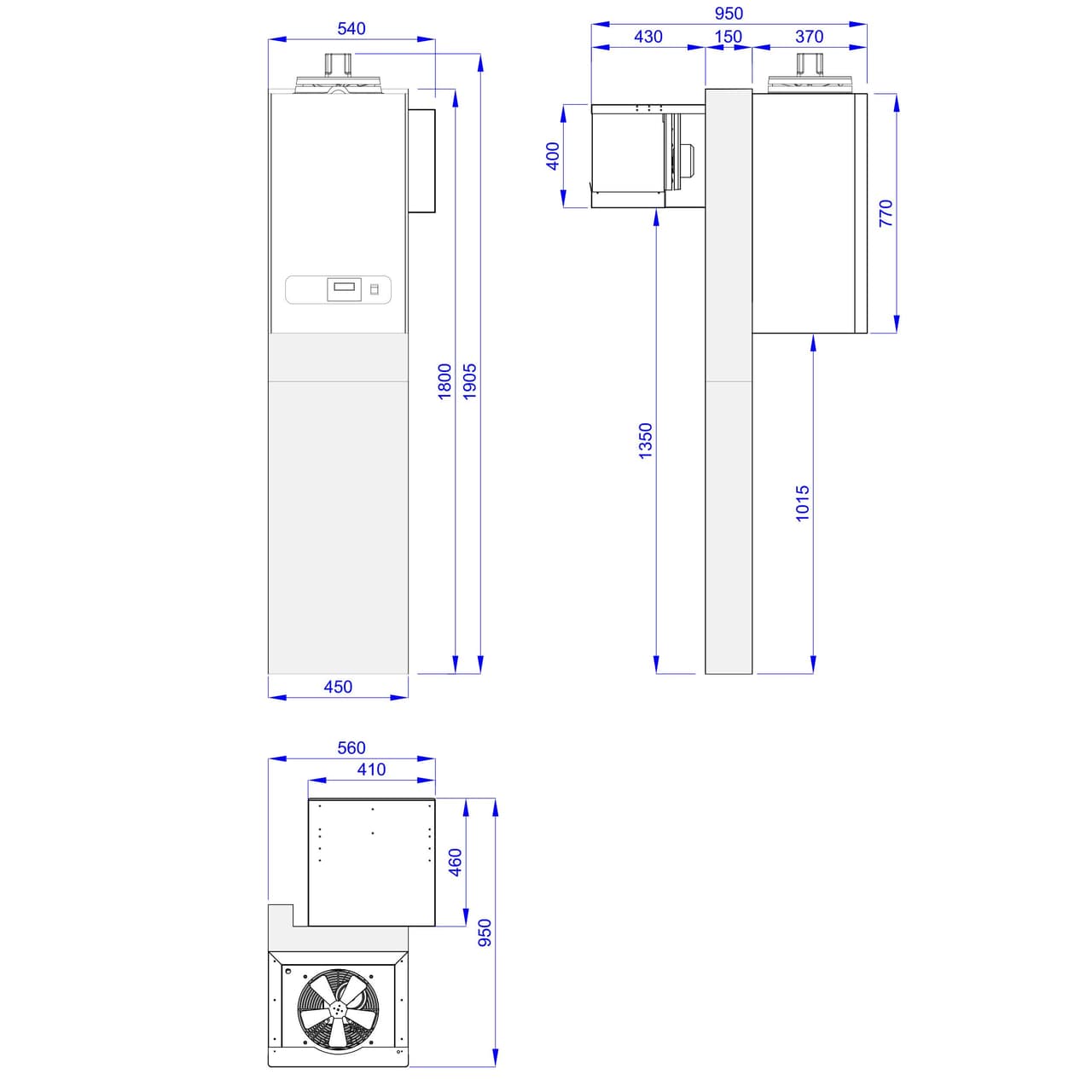 Deep-freeze cabinet - 1500x1200mm - 2.2m³ - incl. freezer unit & slats