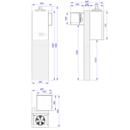 Deep-freeze cabinet - 1500x1200mm - 2.2m³ - incl. freezer unit & slats