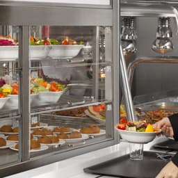 Countertop refrigerated display case - self-service - 900mm - with LED lighting & 2 shelves 225 Litres