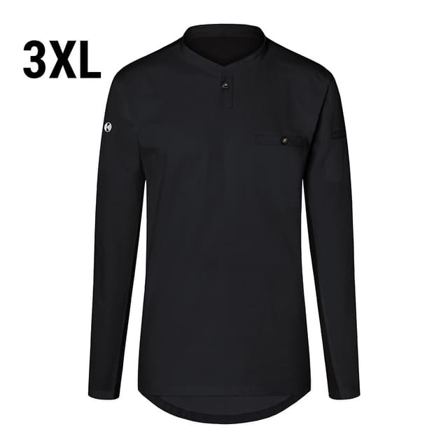 (6 Stück) KARLOWSKY | Langarm Herren Arbeitsshirt Performance - Schwarz - Größe: 3XL